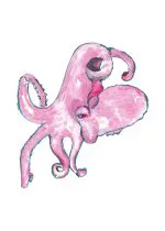 Pembe Ahtapot Suluboyası