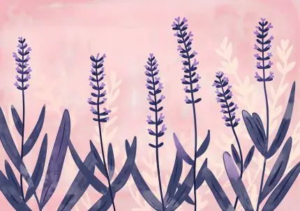 Pembe Zeminde Lavantalar