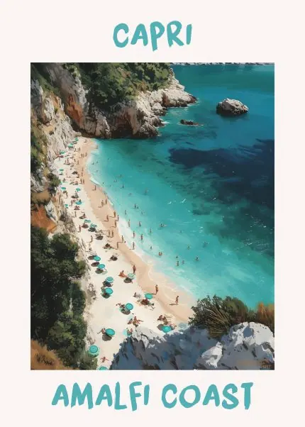 Capri Amalfi Kıyısı Afişi