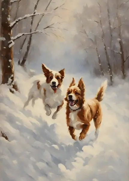 Karda Koşan Köpekler
