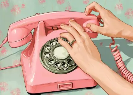 Pembe Çevirmeli Telefon