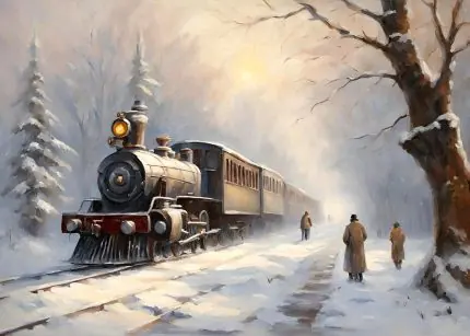 Karda Buharlı Tren