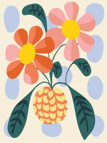 Ananas Vazoda Papatyalar