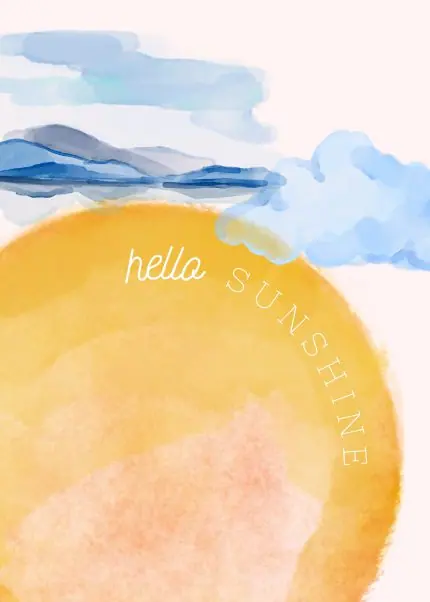 Suluboya Güneş ve Bulutlar