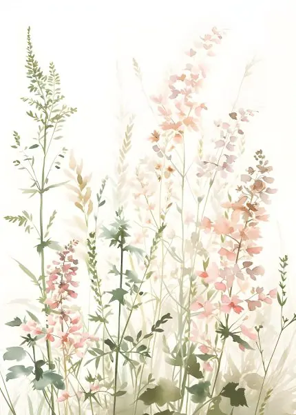 Pastel Kır Çiçeği Çayırı