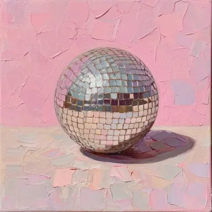 Pembe Zeminde Disko Topu