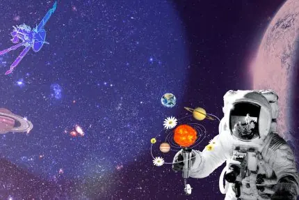 Uzayda Çiçekli Astronot
