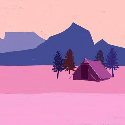 Pembe Gölde Kamp Çadırı