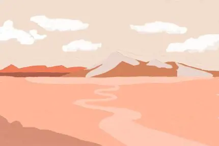 Pembe Çöl Manzarası
