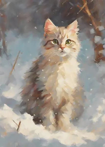 Karda Kedi Portresi
