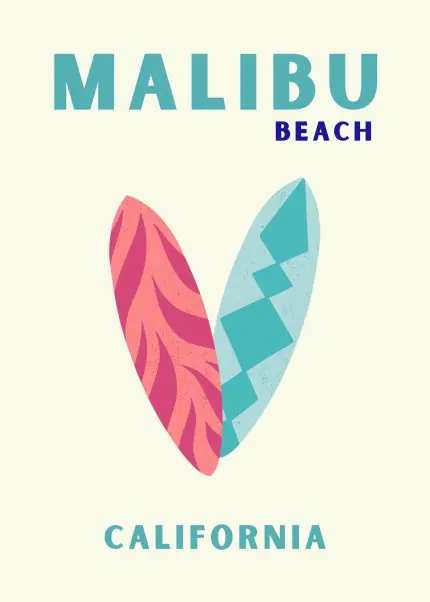 Malibu Sörf Tahtaları Afişi