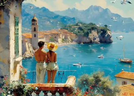 Amalfi Terasında Manzara