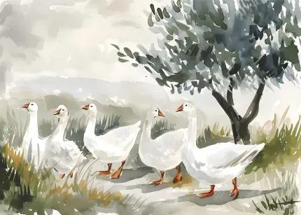 Ağaç Altında Kazlar