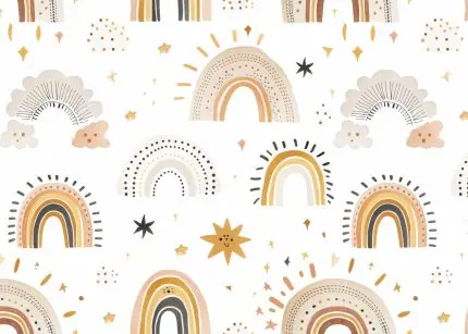 Boho Gökkuşağı Deseni