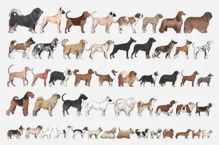 Köpek Irkları Silüet Panosu