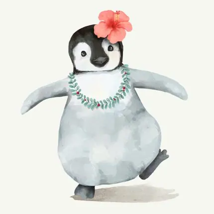 Çiçekli Penguen Yavrusu
