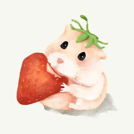 Çilek Kucaklayan Hamster