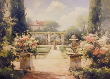 Çiçekli Villa Bahçesi