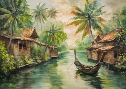Palmiyeli Kanal Evleri