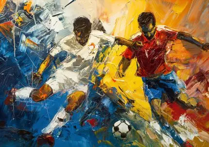 Futbolcular Yağlıboyası