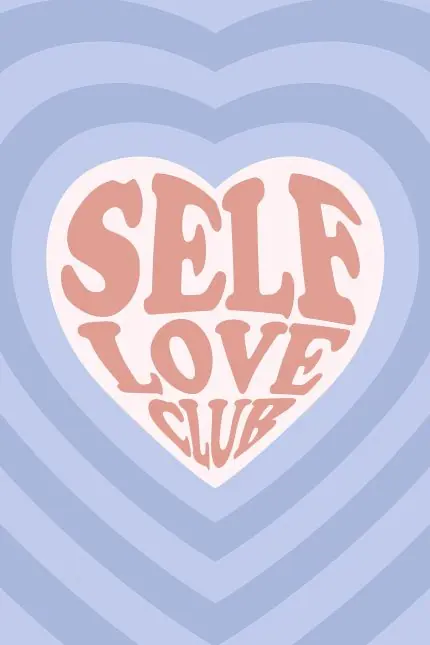 Mor Kalpli Self Love Club Tipografi