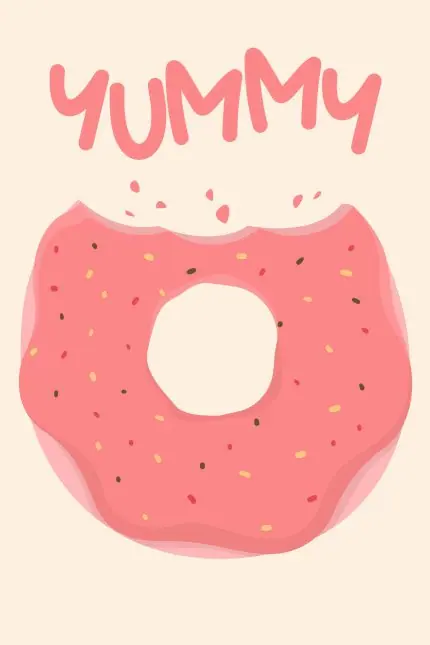 Pembe Donut ve Yummy Yazısı