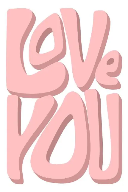 Pembe Balon Harflerle Love You