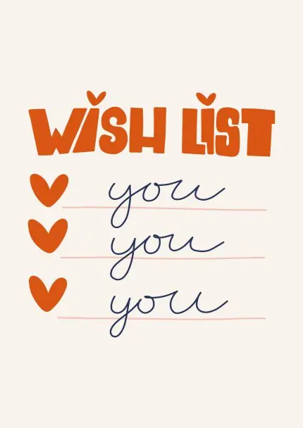 Kalpli Wish List Tipografisi
