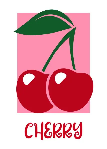 Kiraz Çifti Grafik Poster