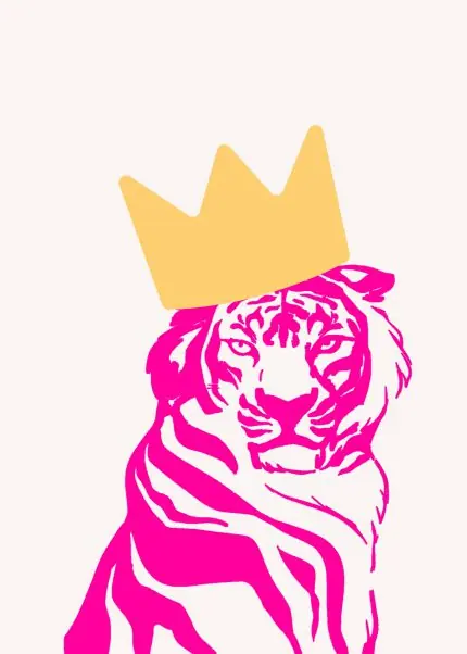 Taçlı Pembe Kaplan