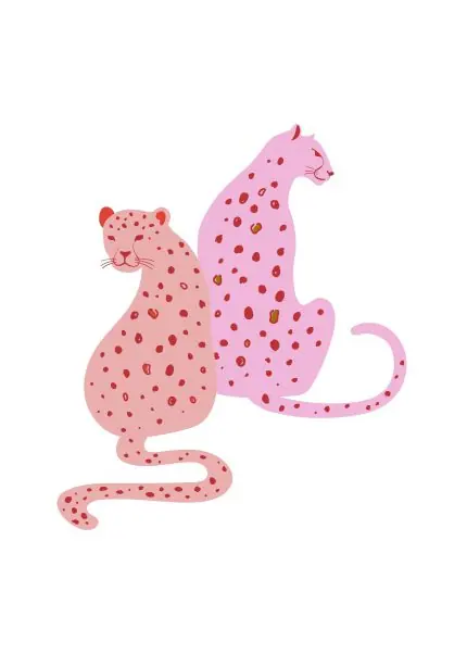 Pembe Benekli Leopar Çizimi