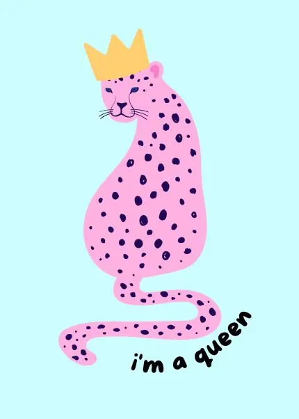 Taçlı Pembe Benekli Leopar