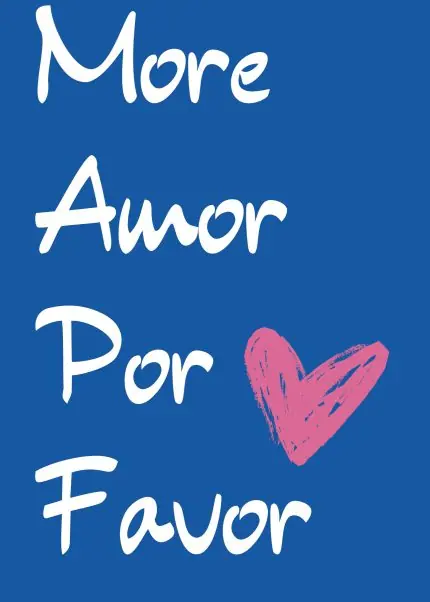 More Amor Por Favor Lacivert Tipografi