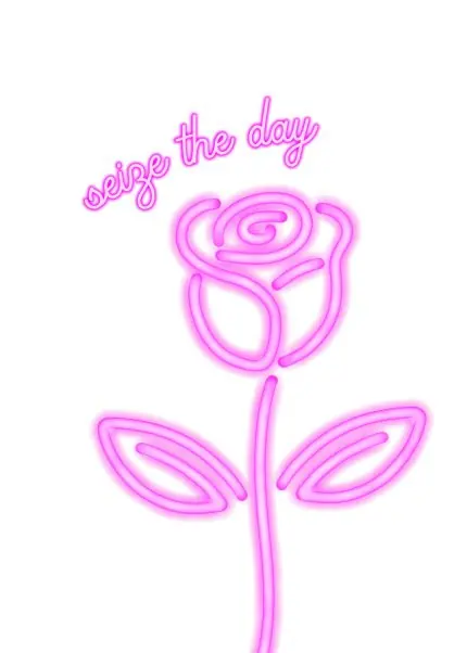 Neon Pembe Gül ve Seize The Day
