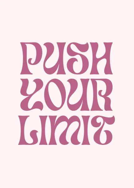 Push Your Limit Retro Tipografi