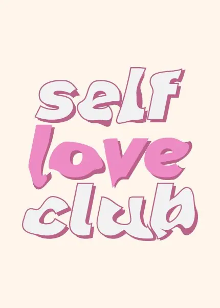 Krem Zeminde Self Love Club Tipografisi