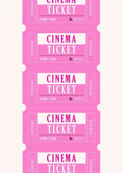 Pembe Sinema Bileti Deseni