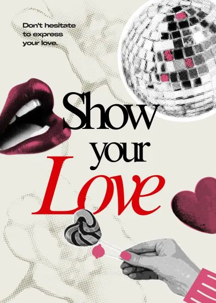 Show Your Love Retro Kolaj