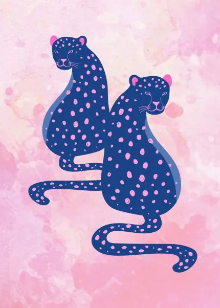 Puantiyeli Lacivert Leopar