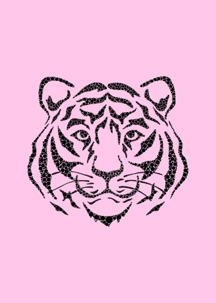 Pembe Zeminde Kaplan Portresi