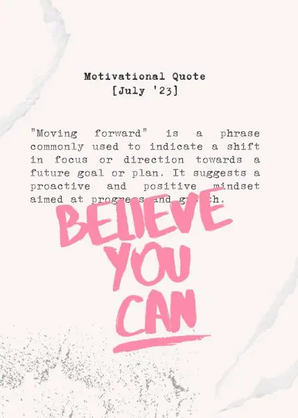 Believe You Can Motivasyon Yazısı