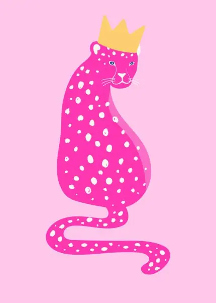 Taçlı Pembe Leopar
