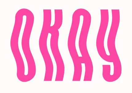 Pembe Dalgalı Retro Tipografi