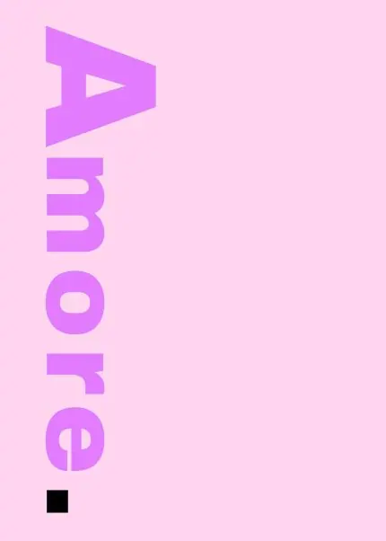 Pembe Zeminde Amore Yazısı