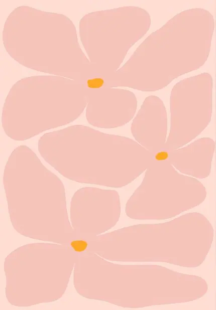 Pastel Pembe Sade Çiçekler