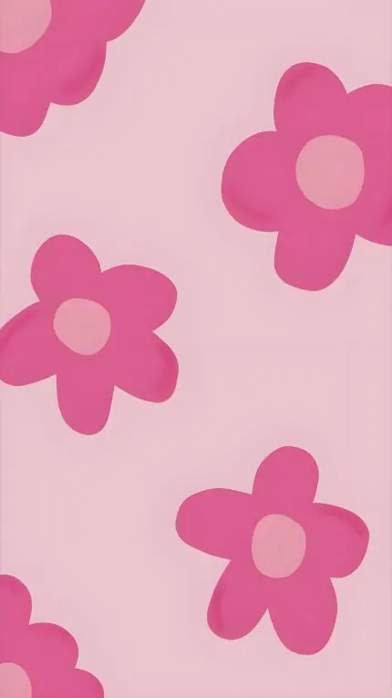 Pembe Papatya Motifli Desen