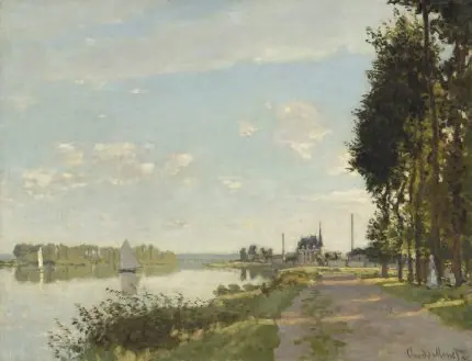 Monet Nehir Kıyısı Manzarası