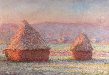 Monet Pembe Saman Yığınları