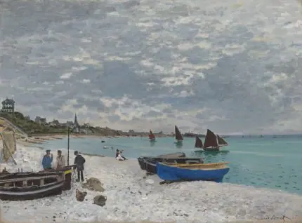 Monet Sahilde Balıkçı Tekneleri