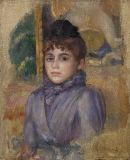 Renoir Mor Elbiseli Kadın